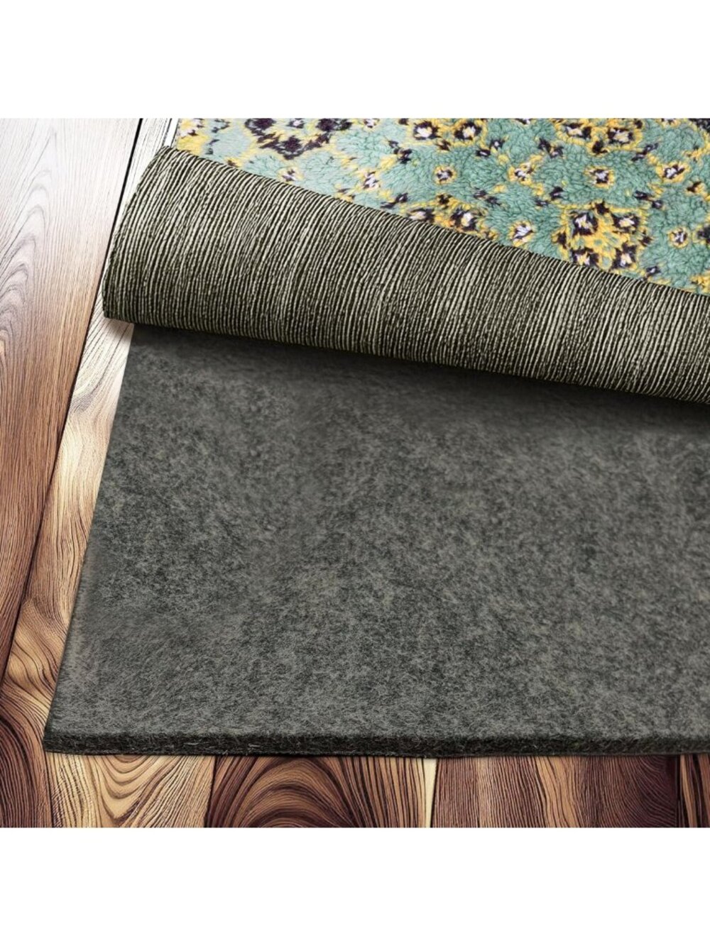 4x6 Non-Slip Felt Rug Pad | 1/4" Thick Carpet Gripper for Hardwood & Hard Floors